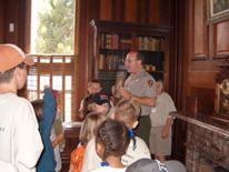 Ranger Blackburn and Campers in Dr Strentzel's office